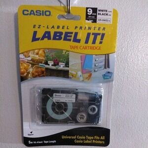 Casio EZ Label Tape Cartridge White Tape 9mm XR-9WE5-S Japan